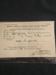 1932 Bombay Baroda railway driver retirement certificate