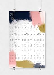 Modern Abstract Wall Calendar 11x17 Calendar Template Calendar Printables Wall Calendar