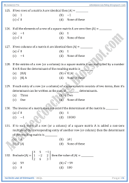 Adamjee Coaching Matrices And Determinants Mcqs Mathematics 11th In 2020 Mathematics Matrix Class Notes