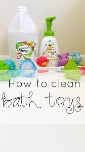 In any case, make sure that the toys dry completely. How To Clean Bath Toys Naturally Without Bleach Make Even The Moldy Toys Look Like They Are Brand Ne Cleaning Bath Toys How To Clean Bath Toys Baby Bath Toys