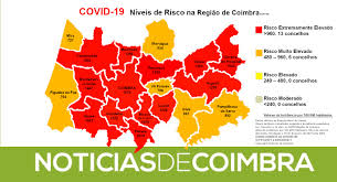 Alguns concelhos dos distritos de viseu, bragança, guarda, castelo branco, portalegre e faro estão hoje sob risco máximo de incêndio, segundo o instituto português do mar e da atmosfera (ipma). Covid 19 Regiao De Coimbra Em Alerta Veja Como Esta O Seu Concelho Noticias De Coimbra