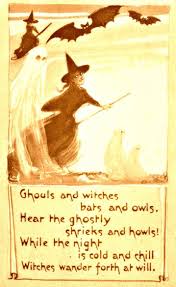 Vintage Halloween Witch Ghosts Bats Vintage Halloween Witch Halloween Poems Vintage Halloween