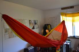 Hammocks are typically used outside, but that doesn't mean you can't break the rules a bit and bring them inside by adding one to your bedroom, living room, sunroom, or even your attic! Hang Your Hammock Indoors 6 Steps With Pictures Instructables