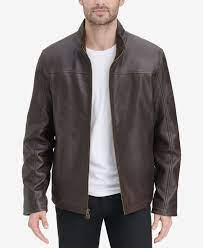 Cole Haan Men S Smooth Leather Jacket Created For Macy S Reviews Coats Jackets Men Macy S Leather Jacket Leather Jacket Men Men S Leather Jacket