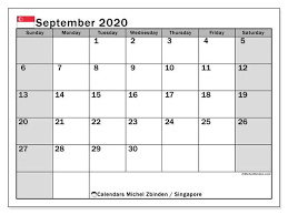 September 2020 Calendar Singapore Free Printable Calendar Calendar Printables Calendar Template
