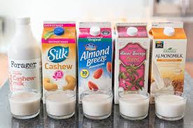almond milk and cashew milk