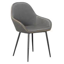 Vintage Style Metal Chair With Grey Padded Seat And Back Metal Chairs Comfortable Dining Chairs Dining Chairs