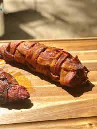 Nestle prepared pork into center of baking sheet, with bacon seam side up. Brandi Ratliff On Twitter I Made A Bacon Weave Wrapped Pork Tenderloin On The Traeger Today So Yummy Hope Everyone Is Having A Happy Father S Day Https T Co O4qkhowcwl