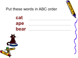 Simply put your list in alphabetical order. We Can Put Words In A Special Order Called Alphabetical Order The First Letter Of The Word Is Used To Tell Where The Word Would Appear In Abc Order Ppt Download