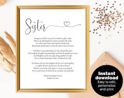Sister Wedding Gift Bride Gift From Sister Sister Wedding Etsy Wedding Day Gifts Wedding Gifts For Bride Sister Wedding Gift