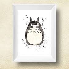 Totoro Print Watercolor Totoro Poster Digital Print Instant Download Anime Poster Art Watercolor Print My Neighb Totoro Art Totoro Poster Totoro Drawing