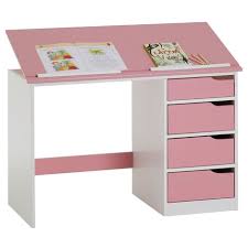 Et, si le bureau est équipé de rangements permettant de tout avoir à portée de main, c'est encore mieux. Bureau Enfant Ecolier Junior Emma Pupitre Inclinable Avec 4 Tiroirs En Pin Massif Lasure Blanc Et