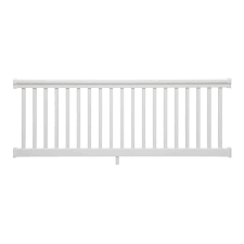 Certainteed fence, rail and deck systems. Tam Rail 10 Ft X 36 In Pvc White Straight Rail Kit With Square Balusters 31000975 The Home Depot Vinyl Railing White Vinyl Bellaire