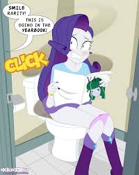 2153882 - suggestive, artist:micro, artist:microscribbles, rarity,  equestria girls, equestria girls specials, g4, bathroom use, blushing, but  why, clothes, embarrassed, female, fetish, frilly underwear, humiliation,  implied pooping, legs, magazine ...