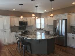 Guaranteed to make your cabinets look like new. White Cabinet Resurfacing With A Pinstripe For A Custom And Traditional Look Island Accent Finish In A Taupe Done Cabinet Resurfacing White Cabinets Cabinet