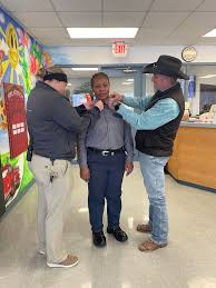 Dalhart Unit congratulates our newly promoted Lieutenant Aduraja. Thank you  for your dedication. Welcome to the Dalhart Unit!!