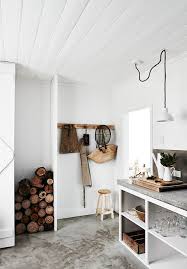 Cottage In Australia Concrete Floors Concrete Counter White Wood Rustic House Interior Interior Home