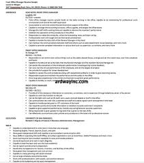 Front Office Manager Resume Sample In 2020 Manager Resume Office Manager Office Manager Resume