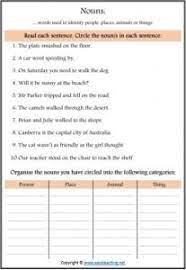 For exercises, you can reveal the answers first (submit worksheet) and print the page to have the exercise and the answers. Parts Of Speech Nouns Verbs Adjectives Worksheets Easyteaching Net