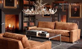 Restoration Hardware Leather Sofa Living Room Living Room Leather Leather Living Room Furniture