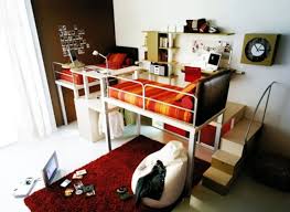 They can arrange bed on cupboard or on shelter, located above workplace. Compact Furniture For A Small Sized Kids Room