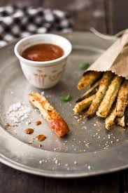 Homemade Tomato Ketchup With Baked Zucchini Fries Click Photo Food Cooking Yummy Food