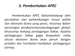 Apec ini merupakan sebuah forum ekonomi 21 negara di lingkar pasifik, dan memiliki tujuan untuk mengukuhkan pertumbuhan ekonomi, mempererat komunitas dan mendorong perdagangan bebas di seluruh. 1 Profil Apec Nama Organisasi Apec Asia Pacific Economic Cooperation Lokasi Sekretariat Singapura Jenis Forum Ekonomi Negara Anggota 21 Pengarah Ppt Download