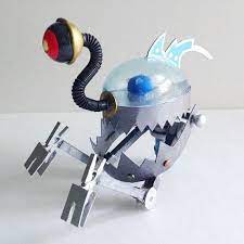 Sale Megamind Miniature Handmade Brainbot Arrowhead Model Miniatures Handmade Etsy