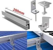 Aluminum Alloy PV Solar Short Rail For Trapezoidal Tin Roof Solar  Installation - Solar Mini Rail Solution, Solar Roof Mounting Bracket
