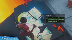 Fortbyte 12 Accessible By Using The Nana Nana Spray Inside A Molten Tunnel Youtube