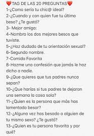 Tag De Las 20 Preguntas 1ra Parte Preguntas Profundas Preguntas Divertidas Preguntas De Pareja