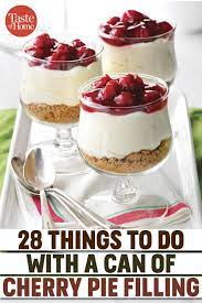 28 Tasty Ways To Use A Can Of Cherry Pie Filling Desserts Cream Cheese Desserts Dessert Recipes Easy