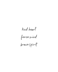Printable Boho Quote Kind Heart Fierce Mind Brave Spirit Wall Art Print Instant Download Spirit Quotes Boho Quotes Life Quotes
