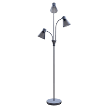 The Multi Head Floor Lamp From Room Essentials Offers Versatile Lighting Options Its 3 Bell Shaped Shades And Gooseneck A Floor Lamp Grey Floor Lamp Grey Lamp