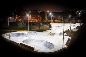 High Performance Led Floodlights By The Osram Subsidiary Siteco Use Plexiglas Optics For Efficient Illumination Of Sports Facilities In 2021 Park Lighting Skate Park Inner City