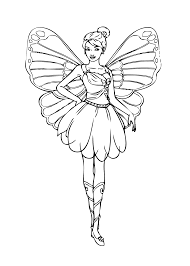 Barbie Fairy Coloring Page For Girls Printable Free Fairy Coloring Coloring Pages For Girls Coloring Pages Inspirational