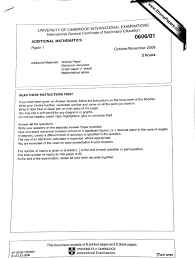 2019 spm state papers / koleksi spm kertas soalan percubaan mengikut perak b.malaysia p1&p2 2017 & marking scheme. Igcse Add Maths Working Answers 0606 01 Paper 1 2006 Oct Nov Mr Sai Mun S Blog