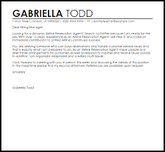 To aid you in creating a cover letter, peruse this free customer service agent cover letter sample and pay attention to the key tips given. Airline Reservation Agent Cover Letter Sample Cover Letter Templates Examples