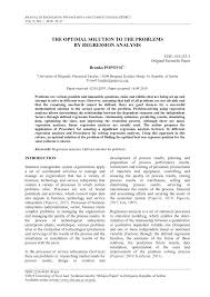 Regression And Linear Modeling Best Practices And Modern Methods Pdf Pdf The Optimal Solution To The Problems By Regression Analysis