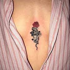 Rosetattoos Pinterest Cmbenney Chest Tattoos For Women Tattoos Sternum Tattoo