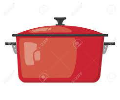 Polish your personal project or design with these saucepan transparent png images, make it even more personalized and more attractive. Cartoon Red Pot With Lid On White Background Kitchen Utensils Royalty Free Cliparts Vectors And Stock Illustration Image 63573871