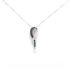 Check spelling or type a new query. 14k White Gold Blue Diamond Necklace Millenia Jewelers