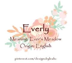 Baby Girl Name Everly Meaning Ever S Meadow Origin English Nicknames Ever Eve Evie Www Pintere Baby Girl Names Southern Baby Names Girl Names