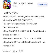 It is the only cpips available as of now. Seemingly Final Update For Club Penguin Island Now Live Features Farewell Party Classic Minigames And Offline Mode Clubpenguin