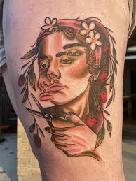 Strawberry girl. Artist: Me, Taylor Santavicca at Munkehed Tatu in Ohio :  r/tattoos