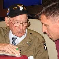 U.S. Army Capt. Shari Bowen accepts praises from her