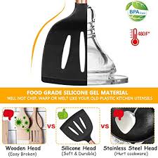 White kitchen appliances with copper handles silicone cooking. Silicone Cooking Utensil Set 14pcs Kitchen Utensils Set Non Stick Heat Resistant Cookware Copper Stainless Steel Handle Cooking Tools Turner Tongs Spatula Spoon Bpa Free Non Toxic Pricepulse