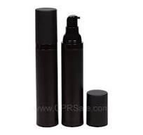 Airless Bottle, Matte Black Cap, Matte Black Body, 50mL