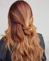 Dark Red Hair With Bleach Blonde Highlights Red Blonde Hair Red Hair With Blonde Highlights Natural Red Hair
