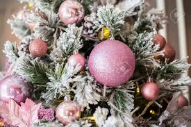 69 elegant christmas tree decorating ideas. Pink Christmas Tree Decorations In The Form Of Spheres Close Stock Photo Picture And Royalty Free Image Image 116806664